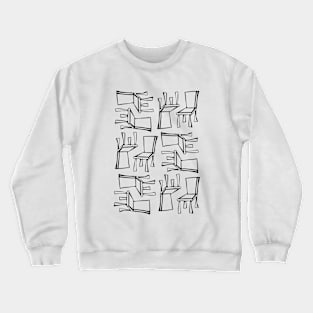 Dancing Black Chairs Crewneck Sweatshirt